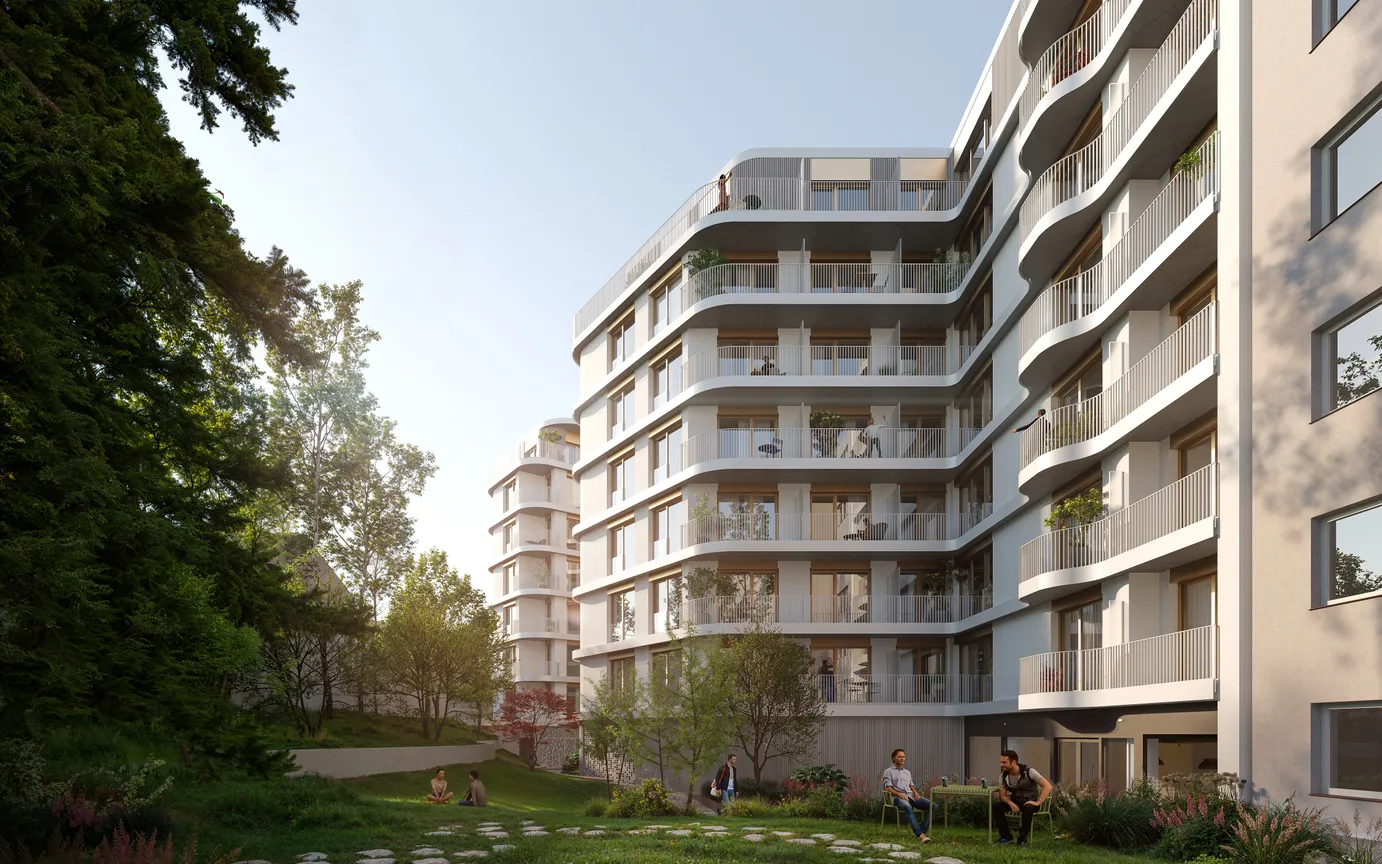 Exteriér z vnitrobloku